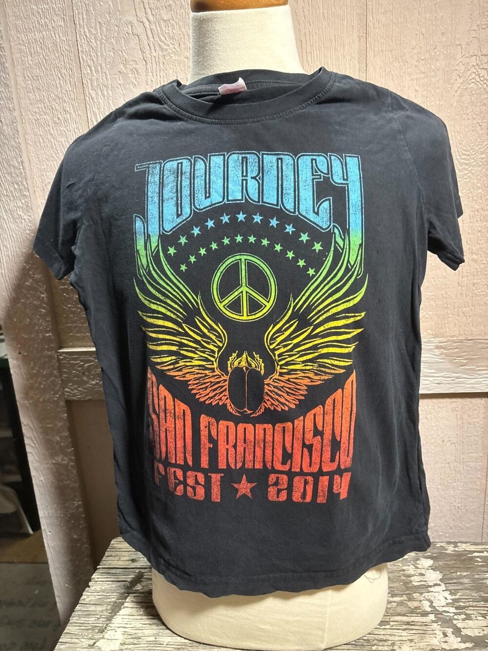 Journey black T Shirt Size Medium rock band concert tour shirt